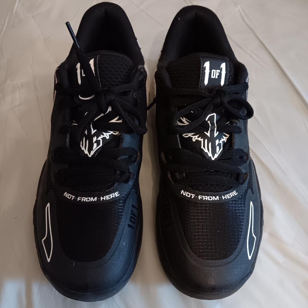 PUMA MB1 MB.01 Lo Low Team Color Black White LaMelo Ball  Mens Size 10